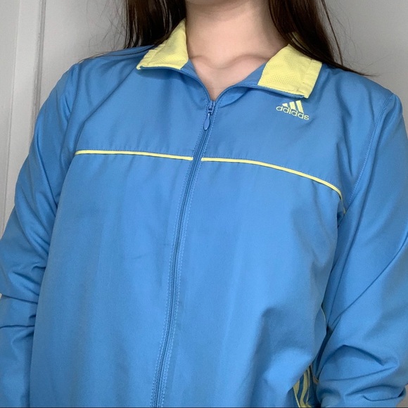ADIDAS BABY BLUE AND YELLOW TRACK JACKET - Picture 2 of 10